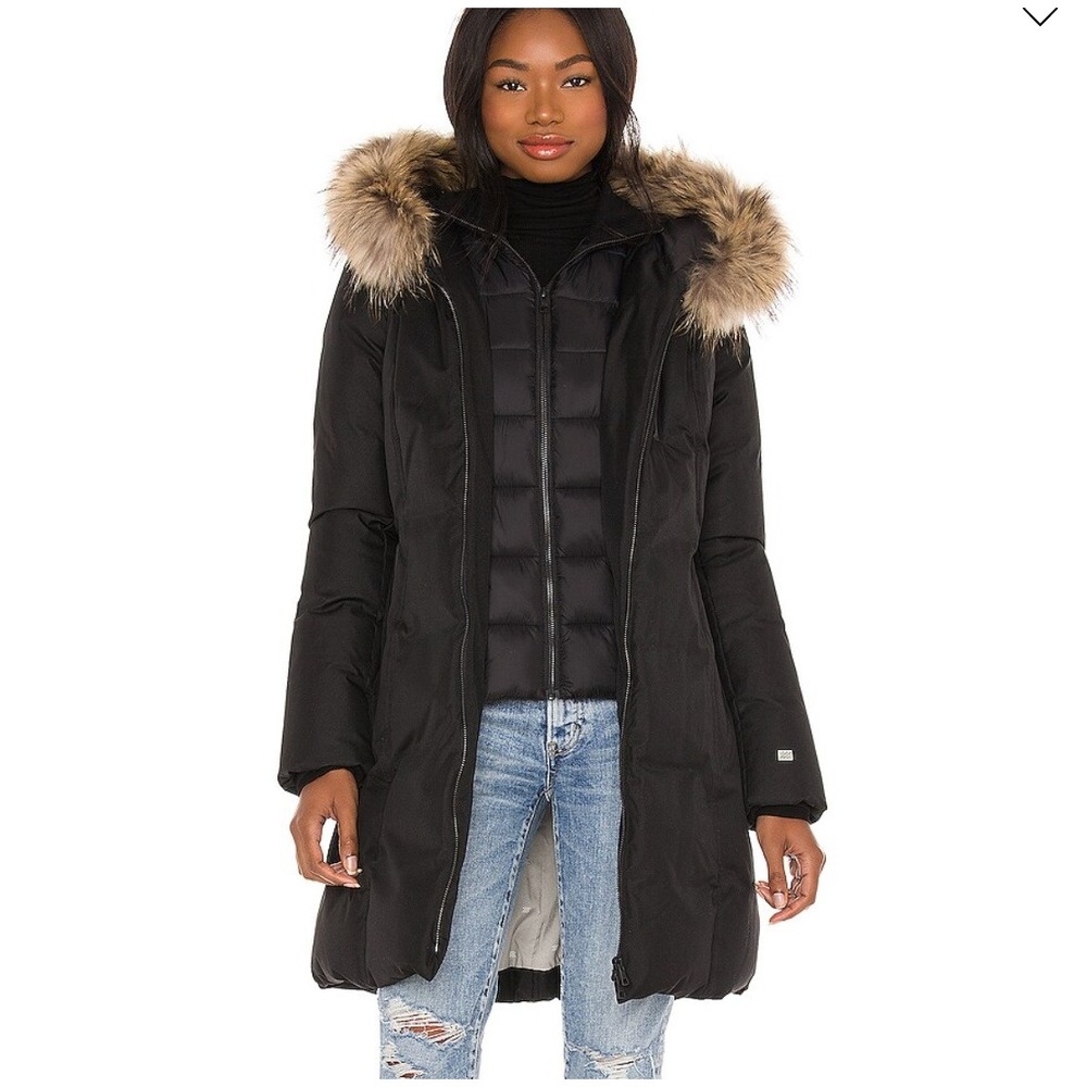 Soia & Kyo Christy Down Coat in Black sz‎ M